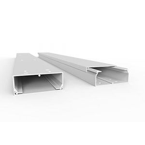 Goulotte Pro avec Trous au Sol, goulotte de câble 10 m 100 x 40 mm – 5 x 2 m, Blanc – Blanc (CILSON Official France, neuf)