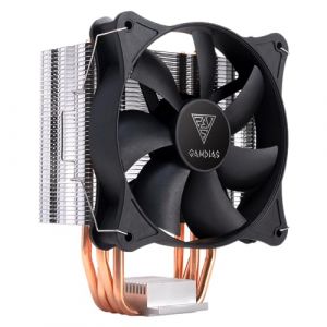 GAMDIAS BOREAS E1-410 MONO Refroidisseur d'air pour CPU, Ventilateur PWM Haute Performance, 4 Caloducs en Cuivre, Technologie de Contact Direct, Compatible Avec Intel LGA1700/1200/115x, AMD AM4, Noir (GAMDIAS, neuf)