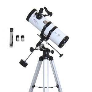 Zoomion Philae 114/500 EQ t&eacute;lescope &agrave; r&eacute;flecteur - Lunette astronomique avec tr&eacute;pied, Support et oculaires pour Enfants et d&eacute;butants en Astronomie (astro-shop, neuf)