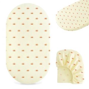 Drap Cododo, Drap Lit Bebe, Housse de Matelas pour Poussette, Drap Housse B&eacute;b&eacute; Coton Mousseline - 83x43cm pour Lit Voyage, Berceau, Couffin & Landau | Confort Respirant (xutongtuo, neuf)