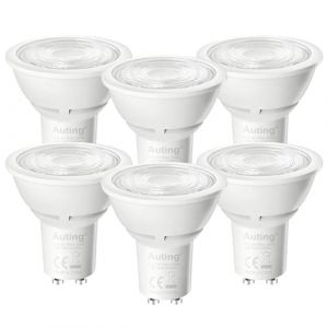 Auting Ampoules LED GU10, 6 Pi&egrave;ces 2W (Remplacent 40W), 360LM, Spots LED R&eacute;flecteurs Lumi&egrave;re Blanc Chaud 3000K, Angle d'&Eacute;clairage 38&deg;, Non Dimmable, Classe d'Efficacit&eacute; &Eacute;nerg&eacute;tique A (Aotian-EU, neuf)