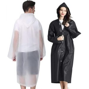 GUKOY 2 Pi&egrave;ces Poncho de Pluie Homme Femme Imperm&eacute;able, Eva Cape de Pluie Veste de Pluie Accessoires de Pluie pour la Randonn&eacute;e, le Cyclisme, le Camping et le Coyage (Selective Home, neuf)