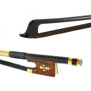 Yinfente Archet de violon 4/4 tress&eacute; en fibre de carbone, archet professionnel en forme de grenouille en bois de serpent, rigide et bien &eacute;quilibr&eacute;, fabriqu&eacute; en crin de cheval (yinfente-uk, neuf)
