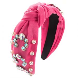 Watreketal Serre Tete,Bandeau noué pour femme avec strass et perles - Bandeau large avec tête de mort - Bandeau pour se laver le visage (Xuanlang Trading, neuf)