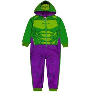 Marvel Hulk Surpyjama Garcon | Surpyjama Polaire Enfant | Grenouillere Enfant | Combinaison Enfant | Vert 10-11 Ans (Character FR, neuf)