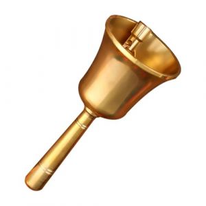 OSALADI Cloche de Service en Laiton Massif Petite Cloche &agrave; Main Cuivre Naturel Sonnette Sonore pour Restaurant et Bar Clochette de Table D&eacute;corative Usage Professionnel la Cuisine et (Original MJW, neuf)