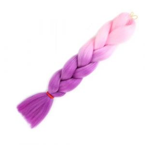 LYVQZPWLRla mode synth&eacute;tique, Extensions de cheveux synth&eacute;tiques de 60 cm for tresses, bleu et violet, au crochet(24inchesM37) (KanHuaDeY, neuf)