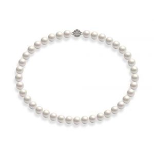 Schmuckwilli Collier de perle shell Tahiti/Mers collier Perles coquillage nacré les femme fermoir aimant blanc 42cm dmk1019-42 (10mm) (schmuckwilli, neuf)