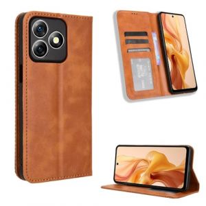 Jiajihua Coque Compatible avec Ulefone Note 18 Pro Coque,Compatible avec Ulefone Note 18 Ultra 5G Etui en Cuir PU Kickstand Portefeuille Fente pour Carte Fermeture magn&eacute;tique Brown (Hongkong Jiajihua, neuf)