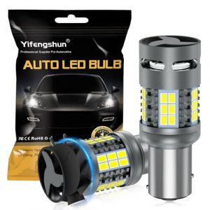 NHHEO Bombilla LED P21/5W 1157 BAY15D Blanco Sin Errores CANBUS 4000LM Anti-Hyper Flash Resistencia Super Brillante con Ventilador 2057 2357 7528 para Luces de Freno Intermitentes(2PCS) (yifengshun, neuf)