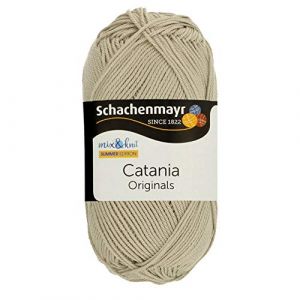 Schachenmayr Catania Pelote de Fil en Coton pour Tricot et Crochet, Coton, Lin, 11,5 x 5,2 x 6 cm (1LEAGUE, neuf)