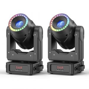 Tête Mobile Lyre LED Lumières de Scène 180W, dmx512 Lumière de Fête Effets D'éclairage RGBW LED 3 Prismes Zoom Focus Effet Pour Fête DJ Mariage Bar- 2PCS (AINSLIEM LTD, neuf)