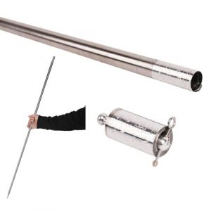 Baguette Magique en Métal,Baguette Magique Professionnelle,Inoxydable Bâton Télescopique Magique,Canne Magique en Métal pour Performance Scénique,Accessoires de Tours de Magie,110 CM (Argent) (LEdoudouLE, neuf)
