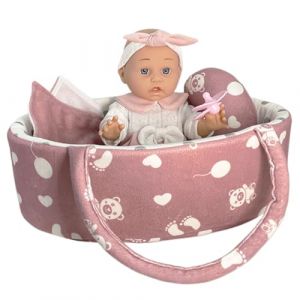 Baby Dolls, 12 dans une poupée bébé réaliste avec panier, oreiller, courtepointe et sucette, poupée de vinyle en vinyle plein de corps doux avec cadeaux nouveau-nés pour enfants, poupées, décor No (HuiHaos, neuf)