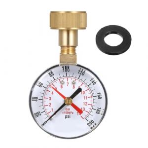 Baoqifong Jauge de Pression d'Eau - Manom&egrave;tre d'Eau 0-13,8 bar,Outil de Mesure avec Filetage 3/4 de Pouce pour Jardin Arrosage Syst&egrave;me d'Irrigation Ext&eacute;rieur Robinet de Douche (Baoqifong, neuf)