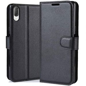 HualuBro Coque Sony Xperia L3, Etui Housse &agrave; Rabat en PU Cuir Flip Leather Case Cover Antichoc Portefeuille Protection Stand Coque avec Slots de Cartes pour Sony Xperia L3 (Noir) (HualuBro EU, neuf)