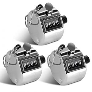 moinkerin Compteur Manuel 4 Chiffres Compteur de Passage pour Compteur de Personnes, Sport de Golf, École des Formateurs (3 Pièce) (EAGLING, neuf)