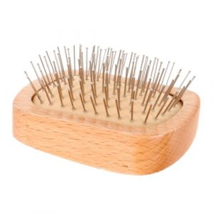 FRCOLOR Brosse à Cheveux Bois De Hêtre Avec Picots Brosse Démêlante Et Massage Pour Adultes Outil De Coiffure Antistatique Pour Salon Et Usage Personnel (Laners, neuf)