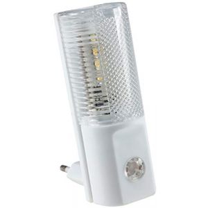ChiliTec Veilleuse LED avec interrupteur cr&eacute;pusculaire - Prise 230 V - &Eacute;clairage d'escalier pour chambre d'enfant - S'allume dans l'obscurit&eacute; - Lumi&egrave;re blanche 1 W (eu-bay FR, neuf)