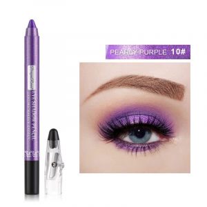 Stylo d'ombre &agrave; oeils, Crayon imperm&eacute;able &agrave; l'ombre &agrave; oeils Stick, Shimmer cr&egrave;me Eye Shadow Crayon, imperm&eacute;able &agrave; l'eau durable et pas florissant Pearlescent Eyeliner (10# Violet de perle) (Cong-Ye, neuf)