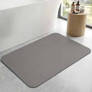 ZICRO Tapis de Bain Antid&eacute;rapant Absorbant,S&eacute;chage Rapide Absorbant Antid&eacute;rapant Tapis Sortie de Douche pour Portes de Salle de Bain, Baignoire, Douche (Gris, 40x60cm) (ZICRO EU, neuf)