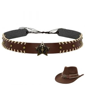 Bandeaux de chapeau de cowboy pour femmes et hommes, bandeaux de chapeau de cowgirl pour chapeaux occidentaux, chapeaux Fedora, chapeaux de paille, chapeaux vintage (THE BOG, neuf)