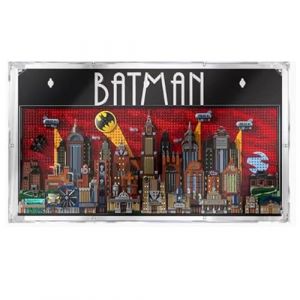 HAIWENFEIQI Panneau mural Lego 76271 Batman Gotham City &eacute;dition anim&eacute;e, compatible, cadre acrylique transparent, r&eacute;sistant poussi&egrave;re, protection UV (guoliming1, neuf)