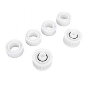 HEEPDD Lot de 4 Roues de Guidage de Rechange pour Nettoyeur de Piscine avec 2 Engrenages de Poulie pour pour Accessoire de Nettoyeur de Piscine Robot Dolphin (Cinnyi L1, neuf)