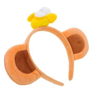 Veemoon Serrage-t&ecirc;te Oreilles de Singe en Peluche &Eacute;pais avec Banane D&eacute;corative, Bandeau Mignon pour Accessoires Cheveux F&ecirc;te, Accessoire Costume Singe pour Halloween et Cosplay, L&eacute;ger (Quiet Window, neuf)