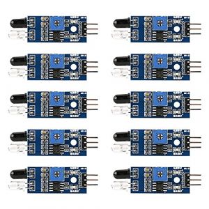 Electrely 10 Pieces IR Module Infrarouge de Capteur D'évitement D'obstacle pour Robot Smart Car d'Arduino, Module de Tube Infrarouge, Capteur de Réflexion Photoélectrique, Détection Distance 2-30cm (Before Long, neuf)