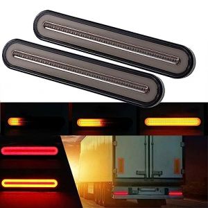 GSRECY Jaune et Rouge 100 LED Arr&ecirc;t Dynamique Circulant Clignotants Frein Arri&egrave;re Feu arri&egrave;re Remorque Camion Van Camion (Pack de 2) (Ricoy, neuf)