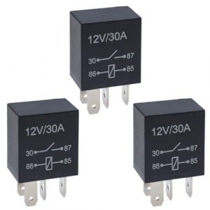 MOCNT 3 Pi&egrave;ces 12V 30A Relais Voiture 4 Broches SPST Auto Relais 4 Pin Commutateur Power de Relais Automobile Ouvert Relais Imperm&eacute;able Camion Relais Contacteur Relais (svipio, neuf)