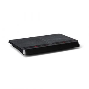 KLARSTEIN InnoChef - plaque à induction double, mobile, 3400 W, tactile, capteur de casserole, minuterie, 10 niveaux, protection anti surchauffe, verrouillage parental, vitrocéramique - noir (Klarstein France, neuf)