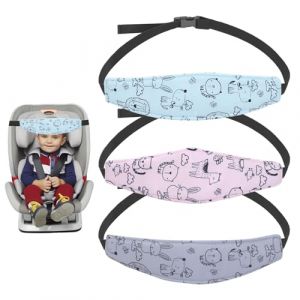 Cale Tete Enfant Voiture,Repose Tete Voiture Enfant,3 Pièces Cale Tete Bebe Siege Auto, Cale Tete Bébé Serre-Tête Pour Siège Auto, Repose Holder Bandeau pour Voyage, Protection Du Cou Epaules (AMAAL ABD LIMITED, neuf)