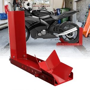 Eulenke 1X Bloque Roue Moto Support moto 9 Trous Béquilles pour Moto Support de Base Convient pour les pneus 8-24 pouces Support de Transport avec 3 trous de d'ancrage Support de roue Pour remorque (ZZQRAME, neuf)