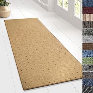 KARAT Tapis de couloir pour cuisine, couloir et salon - Tapis de couloir sur mesure - Au m&egrave;tre - Tapis de couloir - Tapis de cuisine - Tapis de salon (80 x 100 cm, Rapido - Beige) (MEISTEREI, neuf)