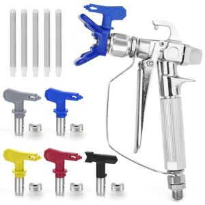 Airless Pistolet Peinture Haute Pression 3600 PSI,5 Pièces Pistolet Filtre,5 Pièces Buse d'embout De Airless Peinture,1 Support de Buse (Summer sunflowers, neuf)