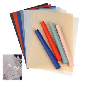 LACHT 18X Papier Vitrail Couleur, Couleur Macaron，9 Couleurs Diff&eacute;rentes, A4 Papiers Calque Couleurs Transparent, Papiers Vitrail Loisir Creatif, Pour Faire Des Lanternes Et Bricolage (candy27seven, neuf)