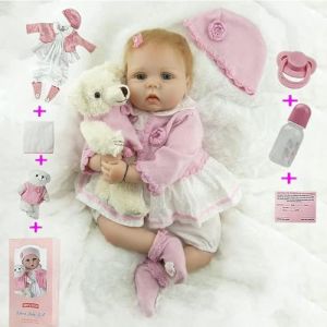 ZIYIUI Reborn Poup&eacute;e B&eacute;b&eacute; 55 cm Doux Vinyle Silicone R&eacute;aliste Magn&eacute;tique Bouche Belle Lifelike Mignon Nouveau-N&eacute; Poup&eacute;e Fille (ZHI XUAN STORE, neuf)