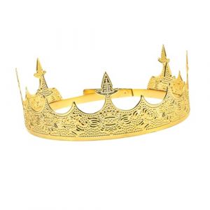Ipetboom Couronne de Roi Adulte pour Bal de Promo Festival ou Anniversaire Accessoire de D&eacute;guisement pour Homme (KinRoZ, neuf)