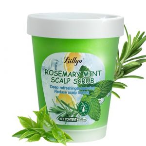 Liillya Gommage Cuir Chevelu au Romarin & Menthe Pousse Cheveux Shampoing Antipelliculaire 2-en-1 Exfoliant Shampoing Clarifiant, Anti-d&eacute;mangeaisons, Cheveux Gras & Chute, Scalp Scrub 250ml (Bowly Pharmaceutical Bioengineering, neuf)