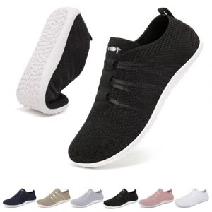 Merdoo Barefoot Chaussures Minimalistes Femme Homme Basket sans Lacets L&eacute;g&egrave;res Respirantes Chaussures de Marche Fitness Sneakers Confortable Barefoot Shoes Unisexe Noir 40EU (Biggermai O&Uuml;, neuf)