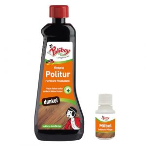 Poliboy Fixneu Polish fonc&eacute; &ndash; Polish pour meubles pour bois peints fonc&eacute;s &ndash; Polissage ravive la couleur du bois &ndash; 500 ml &ndash; Avec &eacute;chantillon de produit &ndash; Fabriqu&eacute; en Allemagne (Kaladia FR, neuf)