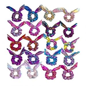 Healeved Lot De 10 Élastiques À Cheveux En Doré Pour Femmes Et Filles Élégants Supports De Queue De Cheval En Jaune Vert Rose Arc-en-ciel (Sonieg, neuf)