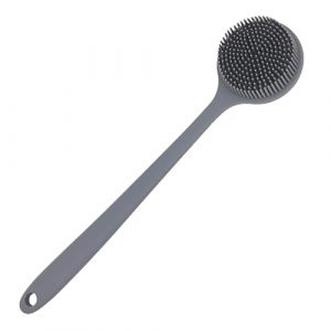 Épurateur de dos de douche, brosse de bain à long manche pour douche, brosse de douche en silicone, brosse de bain arrière pour douche, brosse de douche à long manche, épurateur de (Sunnyushine, neuf)