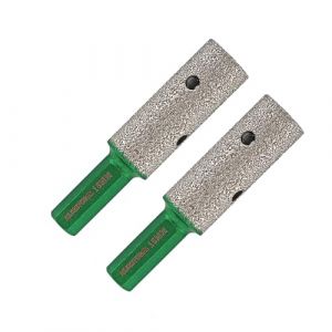 KURSTOL Fraise Diamant&eacute;e - 2pcs Fraise au Diamant 20mm x Queue Hexagonale Tr&eacute;pan Diamant Pour Agrandir le Fa&ccedil;onnage rond Biseaut&eacute; Existant en Porcelaine, C&eacute;ramique dure, Granit, Marbre (YZKS TOOLS, neuf)