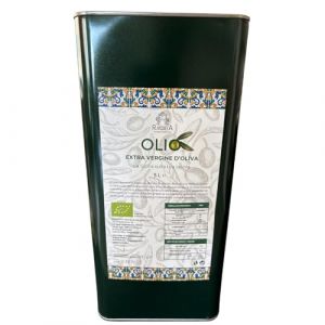 RACILIA Bio Huile d'Olive Extra-Vierge Extraction à Froid de Italie, Bidon 5L d'Huile d'Olive Biologique pour Cuisson 5 Litres | Italienne Olive Extra Virgin Pressée à Froid de Sicile sur Votre Table (Racilia, neuf)