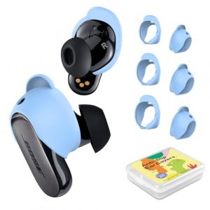 Lot de 3 Paires de Capuchons d'embouts en Silicone pour &eacute;couteurs Bose QuietComfort II (2022) et Bose QuietComfort Ultra (2023), Crochets d'oreille de Rechange antid&eacute;rapants (S, M, L) (Noir) (suizhoushiyinaishangmaoyouxiangongsi, neuf)