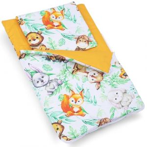 PinkZebra Gigoteuse pour poupée, Ensemble 2 pièces pour poupée, Sac de Couchage pour poupée avec Oreiller pour lit de poupée, literie de poupée des Deux côtés, en Coton, bébés Animaux (PinkZebra., neuf)