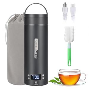 Souvik Bouilloire &Eacute;lectrique de Voyage Portable 500ml, Mini Bouilloire en Acier Inoxydable 316, 4 Temp&eacute;ratures R&eacute;glables, Arr&ecirc;t Automatique, Id&eacute;ale pour Th&eacute;, Caf&eacute;, Lait &ndash; Noir (Souvik EU, neuf)
